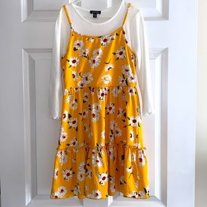 Girls Floral Dress and Denim Vest